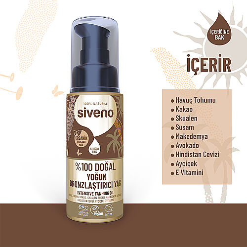 Siveno %100 Doğal Yoğun Bronzlaştırıcı Yağ 50 ml - 4