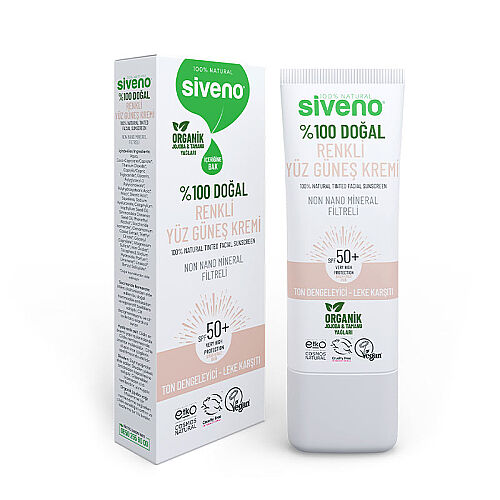 Siveno %100 Doğal Renkli Yüz Güneş Kremi 30 ml - Siveno