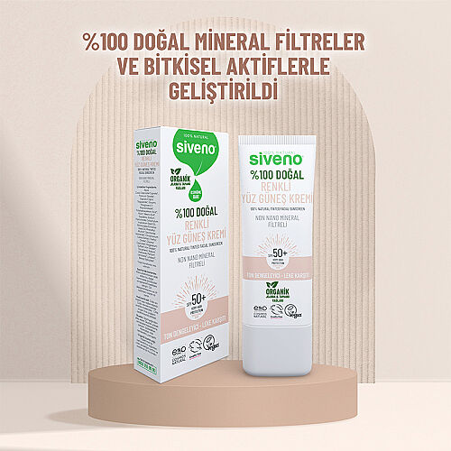 Siveno %100 Doğal Renkli Yüz Güneş Kremi 30 ml - 5