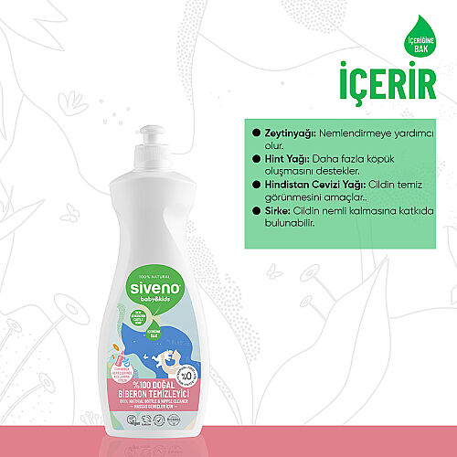 Siveno Baby Doğal Emzik ve Biberon Temizleyici 500 ml - 6