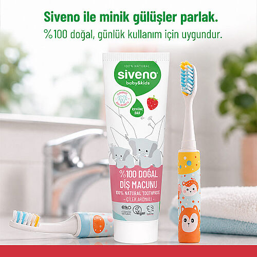 Siveno Bebek ve Çocuklar İçin Diş Macunu 50 ml - Çilekli - 5