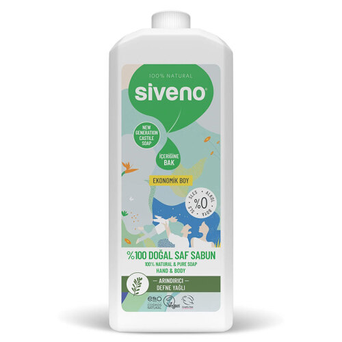 Siveno Defne Yağlı Doğal Sıvı Sabun 1L - 1
