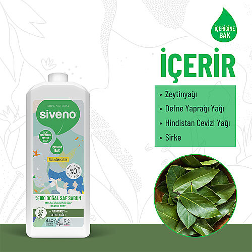 Siveno Defne Yağlı Doğal Sıvı Sabun 1L - 3