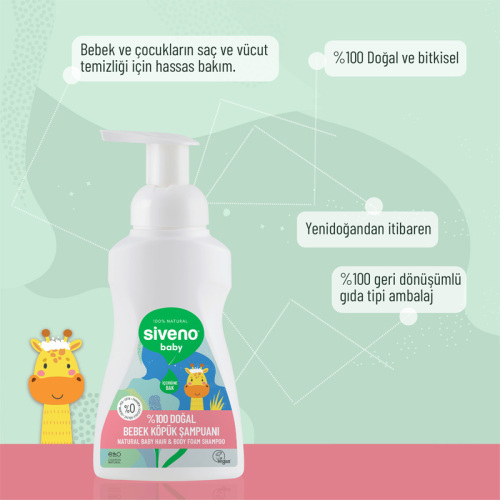 Siveno Doğal Bebek Köpük Şampuanı 250 ml - 4