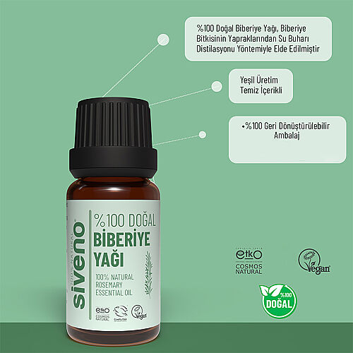 Siveno Doğal Biberiye Uçucu Yağı 10 ml - 6