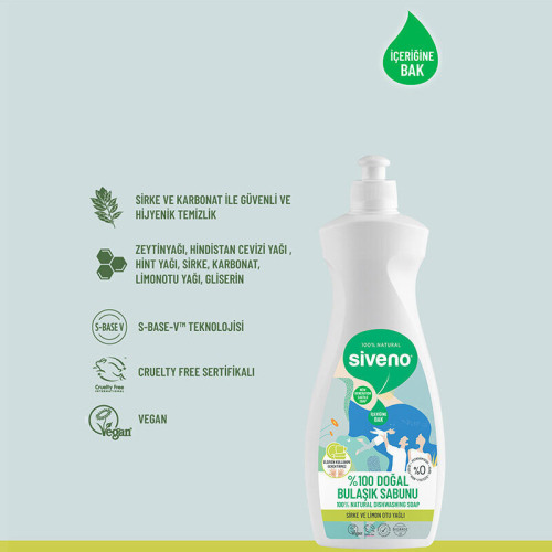 Siveno Doğal Bulaşık Sabunu 500 ml - 3