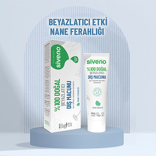 Siveno Doğal Diş Macunu Beyazlatıcı Nane Ferahlığı Florürsüz 65gr - 6