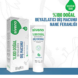 Siveno Doğal Diş Macunu Beyazlatıcı Nane Ferahlığı Florürsüz 65gr - 3