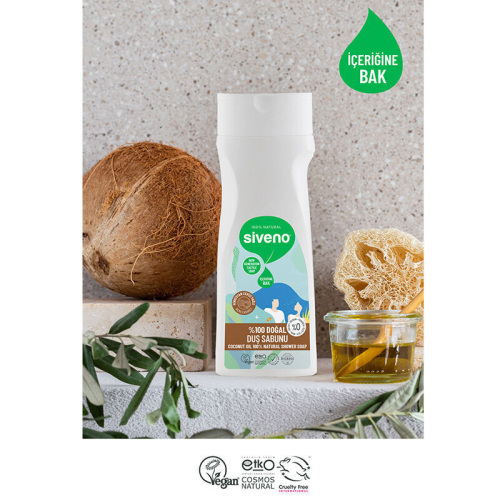 Siveno Doğal Duş Sabunu Hindistan Cevizi Yağlı 300 ml - 5