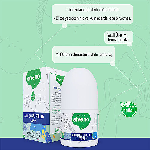 Siveno Doğal Erkekler için Roll-On 50 ml - 5