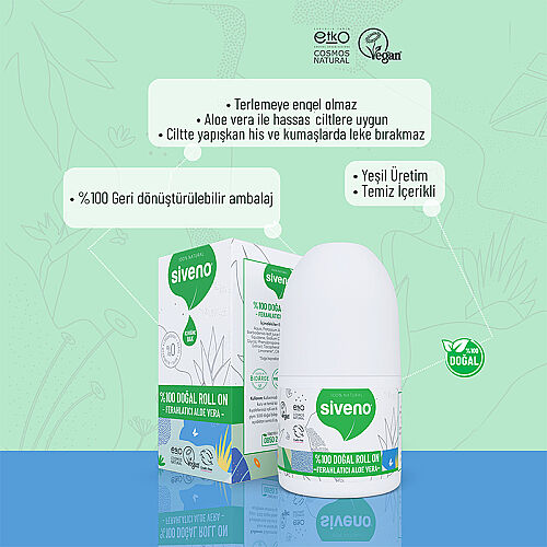 Siveno Doğal Ferahlatıcı Aloe Vera Özlü Roll-On 50 ml - 5