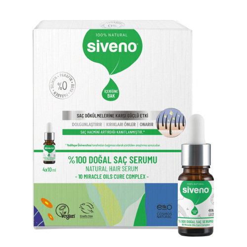 Siveno Doğal Saç Bakım Serumu 4x10 ml - 1