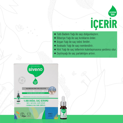 Siveno Doğal Saç Bakım Serumu 4x10 ml - 3