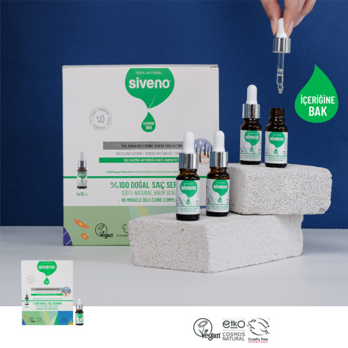 Siveno Doğal Saç Bakım Serumu 4x10 ml - 5