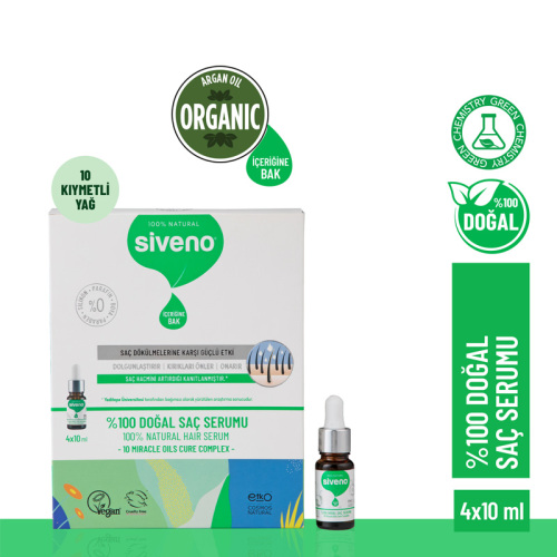 Siveno Doğal Saç Bakım Serumu 4x10 ml - 2