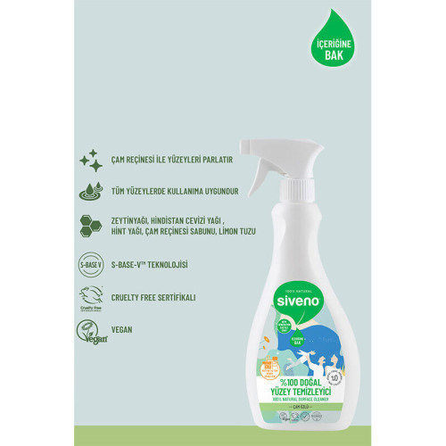 Siveno Doğal Yüzey Temizleyici 500 ml - 2