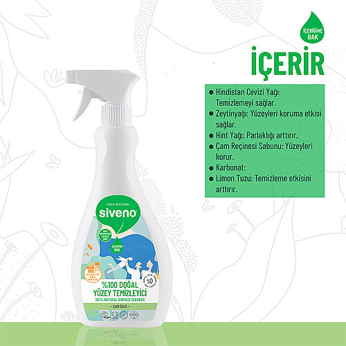 Siveno Doğal Yüzey Temizleyici 500 ml - 3