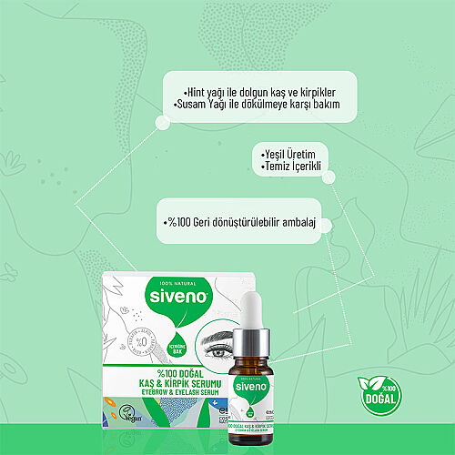 Siveno Kaş ve Kirpik Güçlendirici Doğal Serum 10 ml - 5