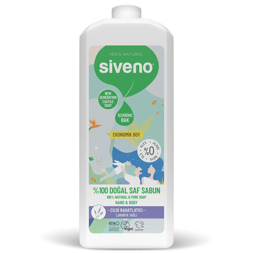 Siveno Lavanta Yağlı Doğal Sıvı Sabun 1L - 1