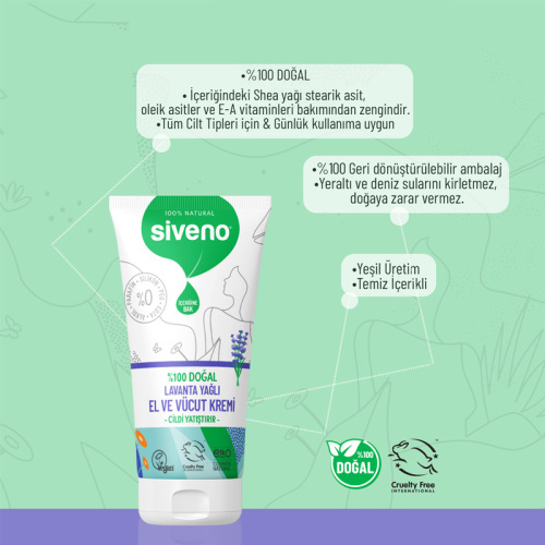 Siveno Lavanta Yağlı El ve Vücut Kremi 50 ml - 3