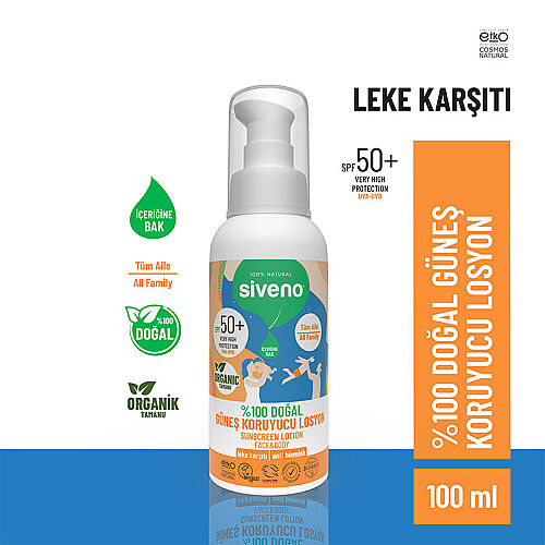 Siveno Tamanu Yağlı Doğal SPF50 Güneş Losyonu 100 ml - Siveno (1)