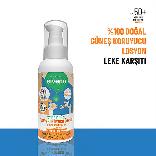 Siveno %100 Doğal Güneş Koruyucu Losyon 100 ml - 7