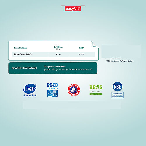 Sjomann’s Biotin 3000 İçeren Takviye Edici Gıda 30 Adet Çiğnenebilir Jel Form - 6