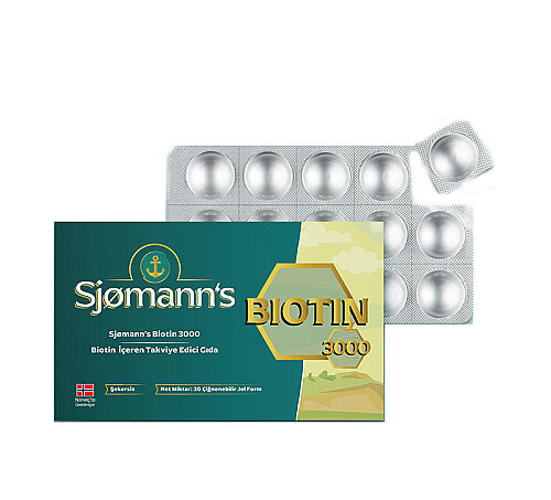 Sjomann’s Biotin 3000 İçeren Takviye Edici Gıda 30 Adet Çiğnenebilir Jel Form - EasyVit