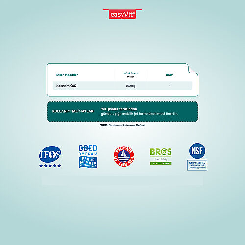 Sjomann’s CoQ10 100 mg İçeren Takviye Edici Gıda 30 Adet Çiğnenebilir Jel Form - 6