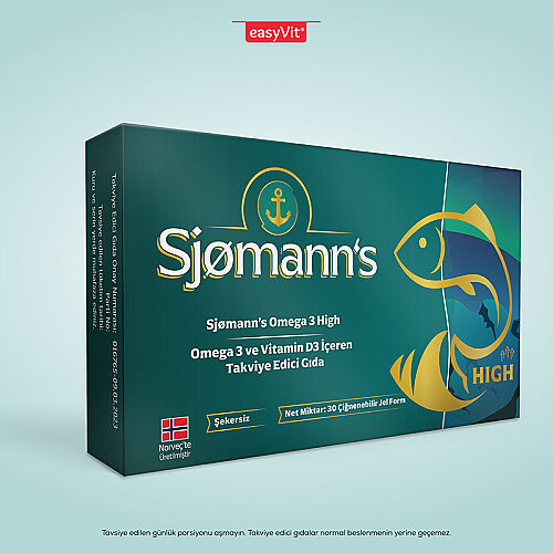 Sjomann’s Omega 3 ve Vitamin D3 İçeren Takviye Edici Gıda 30 Adet Çiğnenebilir Jel Form - 3