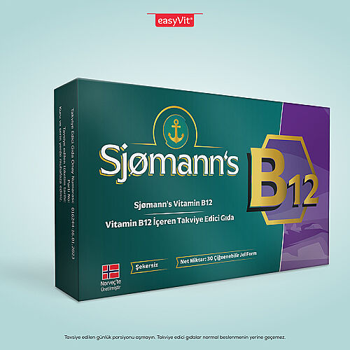 Sjomann’s Vitamin B12 İçeren Takviye Edici Gıda 30 Adet Çiğnenebilir Jel Form - 3