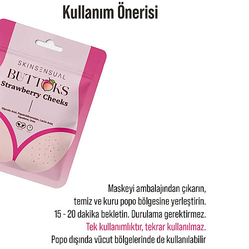 SkinSensual Buttoks Strawberry Cheeks Vücut Maskesi 50 ml - 3