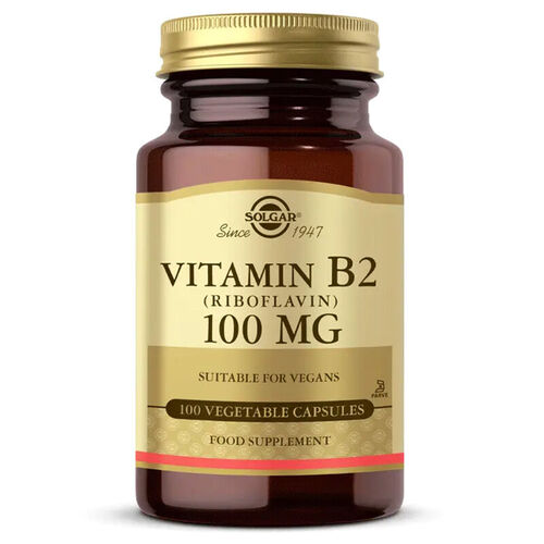 Solgar Vitamin B2 (Riboflavin) 100 Mg 100 Bitkisel Kapsül - Solgar