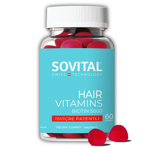Sovital Hair Vegan Gummy Saç Vitamini 60 Adet - Sovital