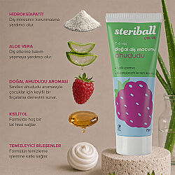 Steriball Doğal Diş Macunu 75 ml - Ahududu - 5