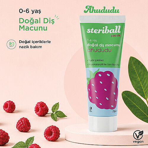 Steriball Doğal Diş Macunu 75 ml - Ahududu - 4