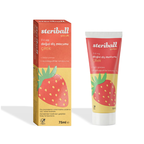 Steriball Çocuk Doğal Diş Macunu Çilek 75 ml - Steriball (1)
