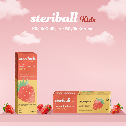 Steriball Çocuk Doğal Diş Macunu Çilek 75 ml - Steriball (1)