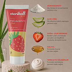 Steriball Çocuk Doğal Diş Macunu Çilek 75 ml - 5