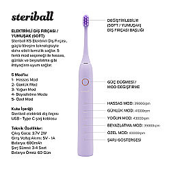 Steriball Elektrikli Diş Fırçası - Lila - 3