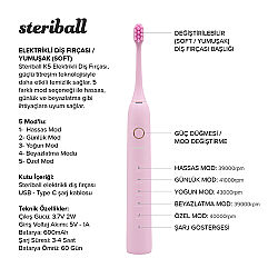 Steriball Elektrikli Diş Fırçası - Pembe - 3