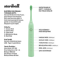 Steriball Elektrikli Diş Fırçası - Yeşil - 3