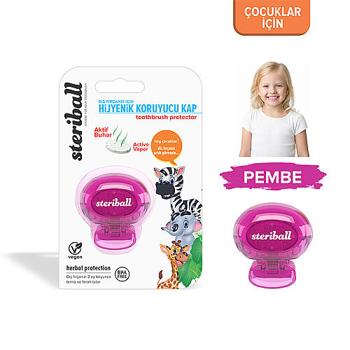 Steriball Hijyenik Diş Fırçası Koruma Kabı - Zebra - Steriball