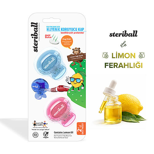 Steriball Kids Diş Fırçası Koruyucu Kap 2 li Paket - Steriball