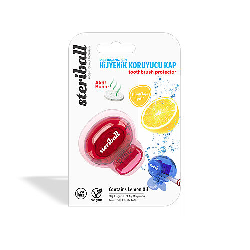 Steriball Kids Diş Fırçası Koruyucu Kap Kırmızı - Steriball