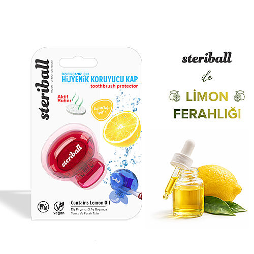 Steriball Kids Diş Fırçası Koruyucu Kap Kırmızı - 3