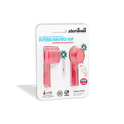Steriball Pilli veya Şarjlı Diş Fırçaları İçin Hijyenik Diş Fırçası Kabı - Kırmızı - 1