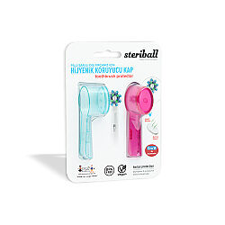 Steriball Pilli veya Şarjlı Diş Fırçaları İçin Hijyenik Diş Fırçası Kabı - Mavi ve Kırmızı - 1