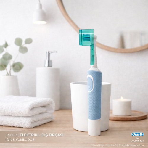 Steriball Pilli veya Şarjlı Diş Fırçaları İçin Hijyenik Diş Fırçası Kabı - Şeffaf ve Mavi - Steriball (1)