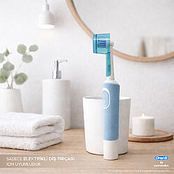 Steriball Pilli veya Şarjlı Diş Fırçaları İçin Hijyenik Diş Fırçası Kabı - Yeşil ve Mavi - 3